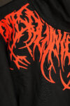 Black Scream Blood Highdensity Print Hoodie