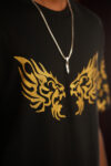 Lion Shimmer Black Oversized T-Shirt