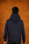 Navi With Blue Cut And Sew Hoodie