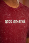 Maroon Optic Wash Oversized T-Shirt