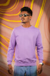 Purple Solid Sweatshirt
