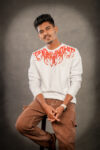 White Scream Blood Highdensity Print Sweatshirt