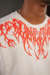 White Scream Blood Highdensity Print Sweatshirt