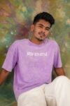 Purple Optic Wash Oversized T-Shirt