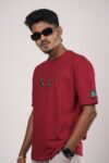 Crow Meroon Oversized T.Shirt